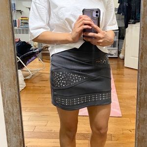 Gray mini skirt
